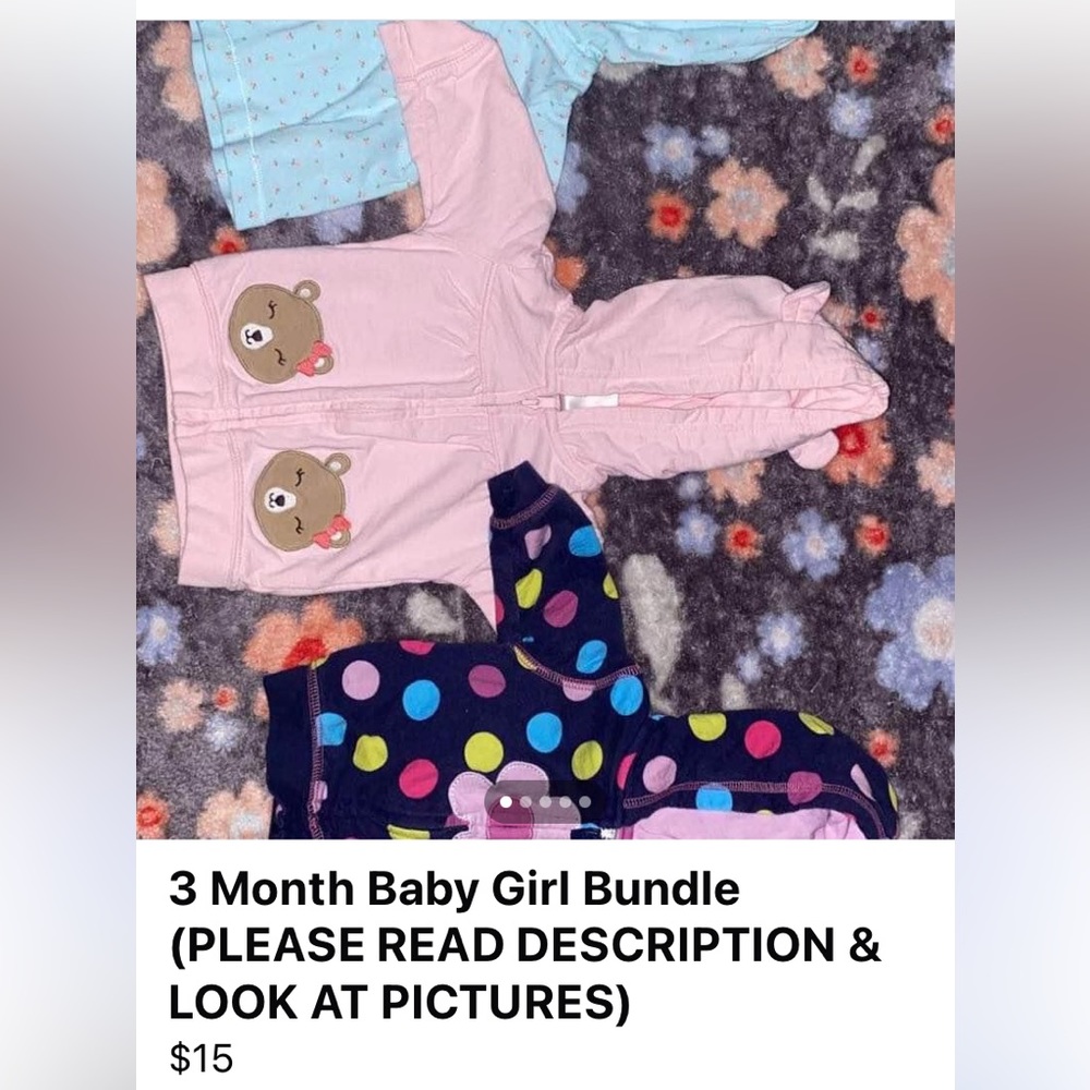 3 Month Baby Girl Bundle (PLEASE READ DESCRIPTION & LOOK AT PICTURES)